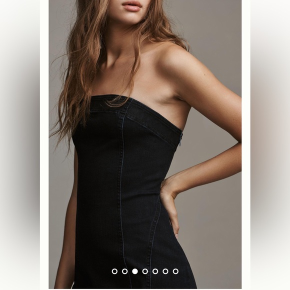 Anthropologie strapless denim midi - Picture 2 of 10